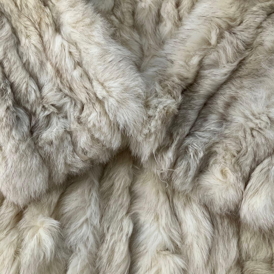 10.7 フォックスファーコート 毛皮 ベージュ ハーフコート ビンテージ