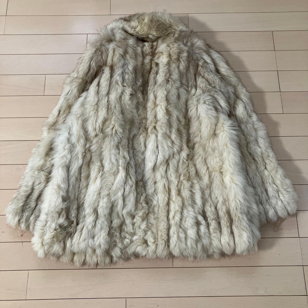 10.7 フォックスファーコート 毛皮 ベージュ ハーフコート ビンテージ