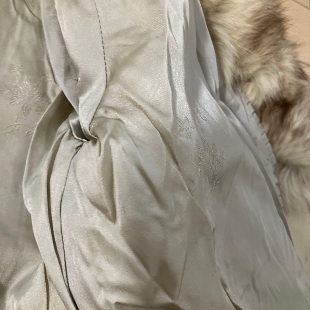 10.7 フォックスファーコート 毛皮 ベージュ ハーフコート ビンテージ