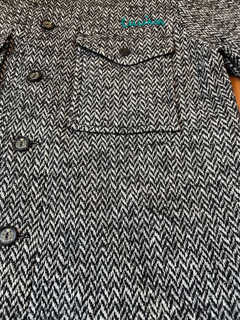 美品 ルシアンペラフィネ 刺繍入 シャツジャケット ジャガード柄