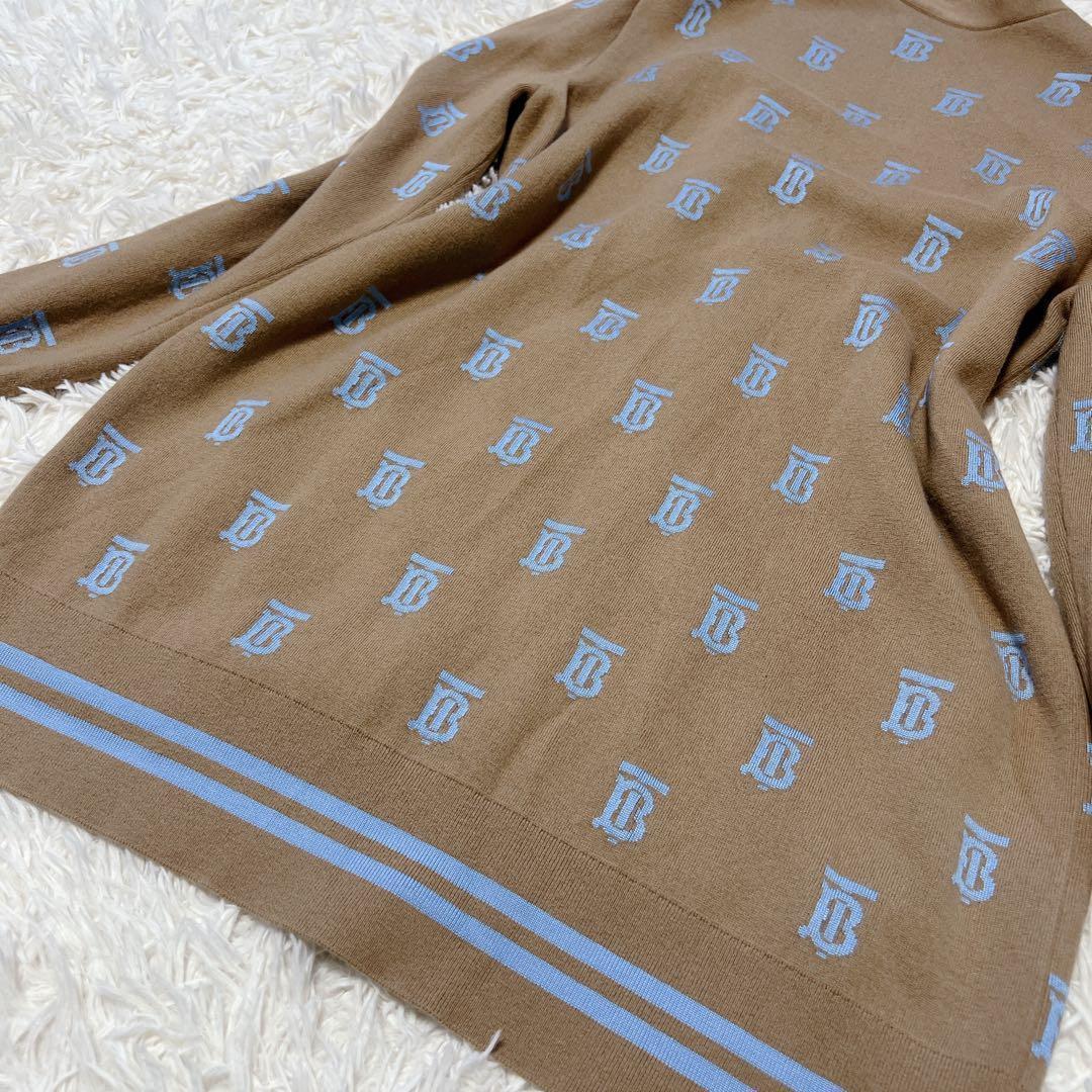 専用！バーバリー TBモノグラム カーディガン TB モノグラム ロゴ シルク混