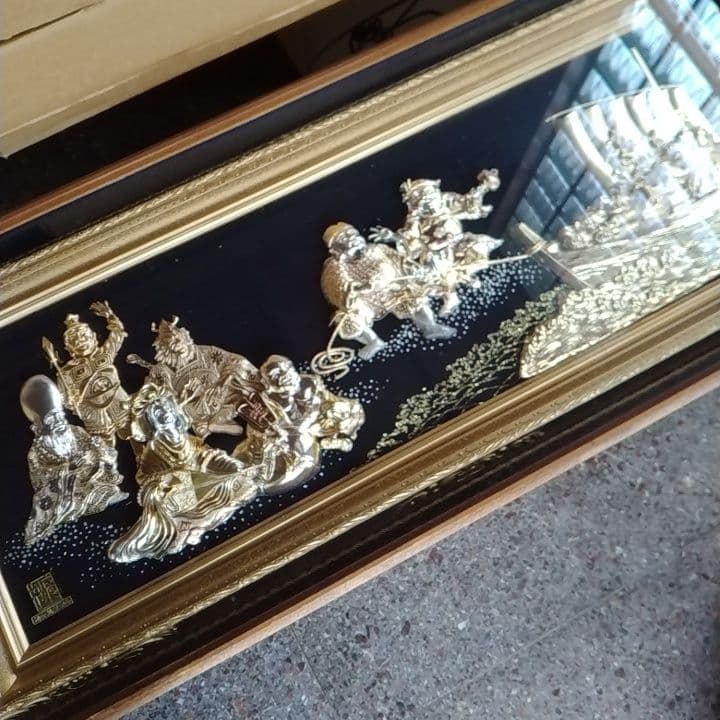 【3/18まで】松庵　黄金七福神　純金純銀鍍金　運気上昇　24KGP