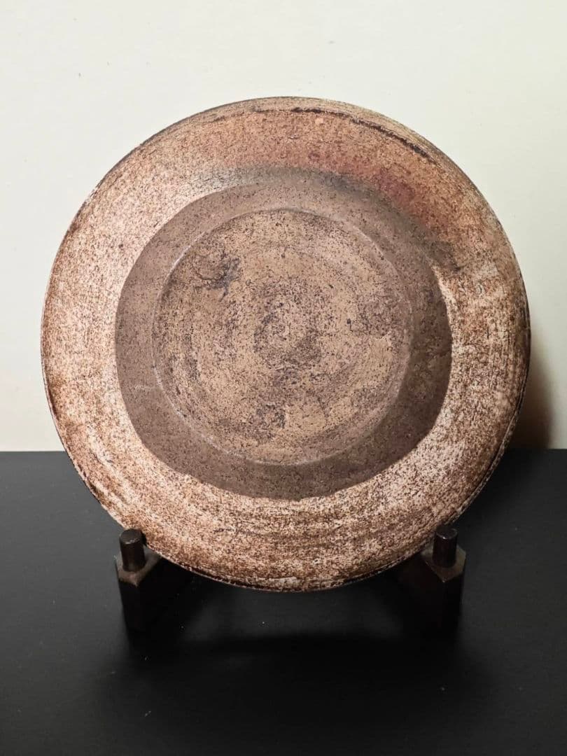 古織部釉行灯皿　古織部　古瀬戸　古民藝　骨董アンティーク　絵皿　江戸時代