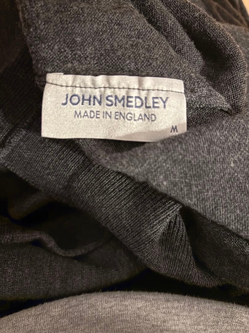 JOHN SMEDLEY チャコールグレー　タートルセーター