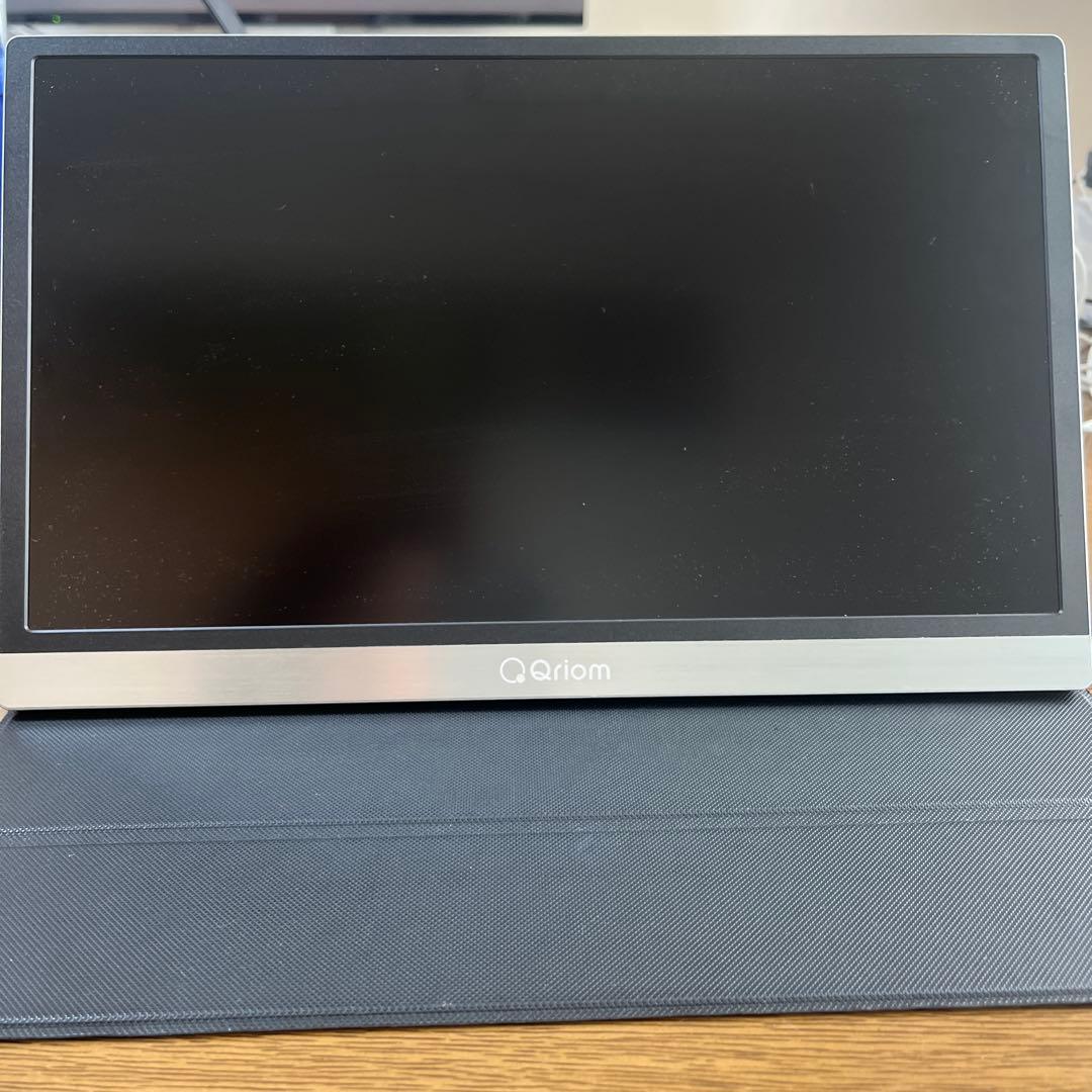 【デスク】Qrion モバイルモニター　アダプター付き　山善