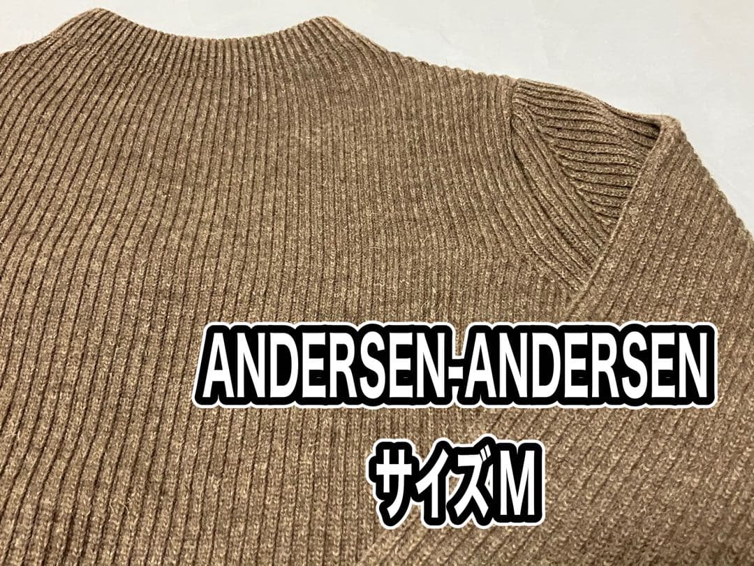 【状態〇/イタリア製】ANDERSEN-ANDERSEN 5Gニット トープ M