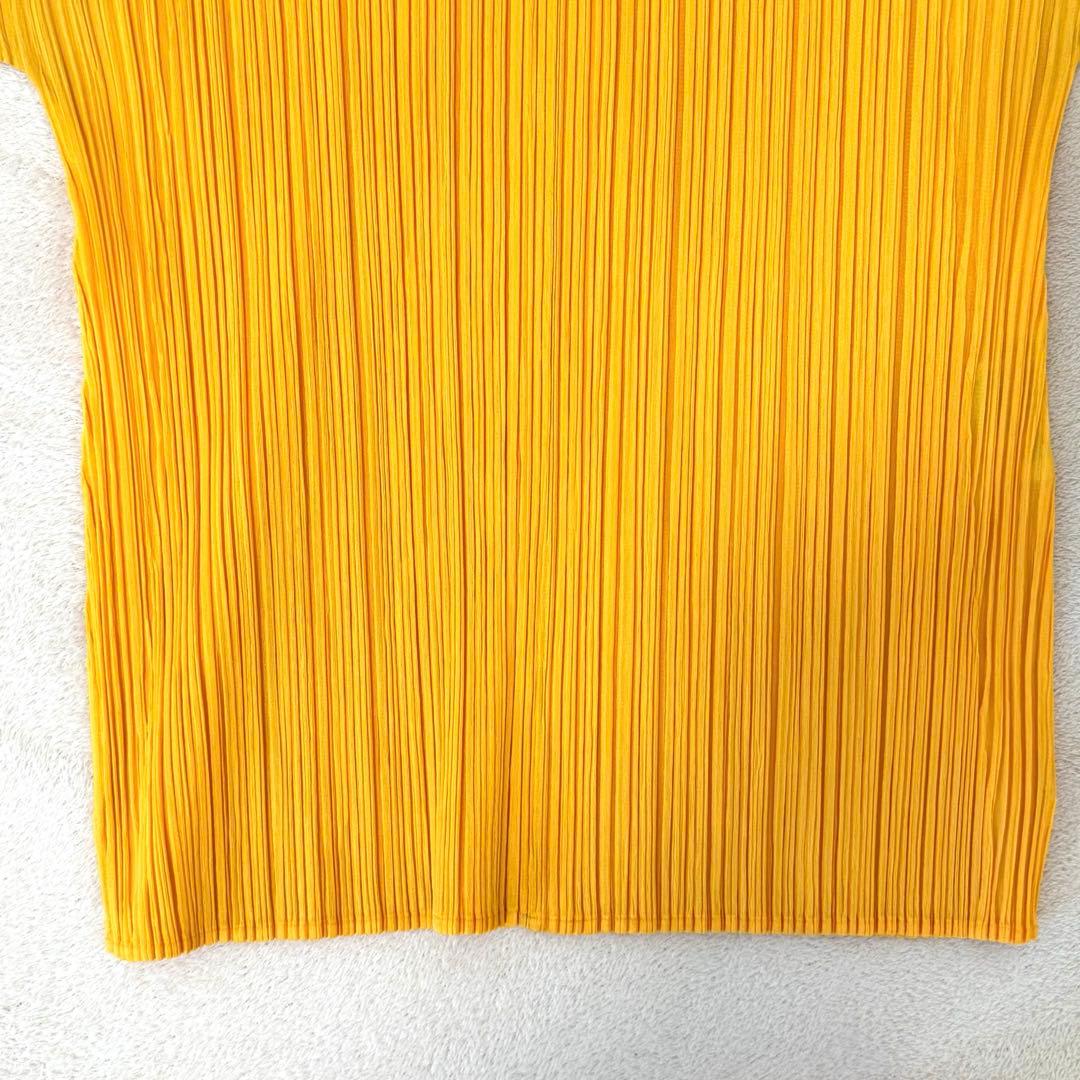 美品✨PLEATS PLEASE プリーツ　スリット入り　イエロー　長袖