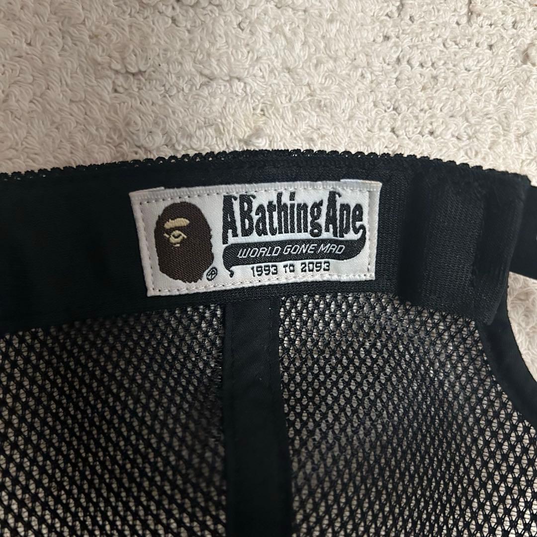 A BATHING APE メッシュキャップ カーキ 水玉