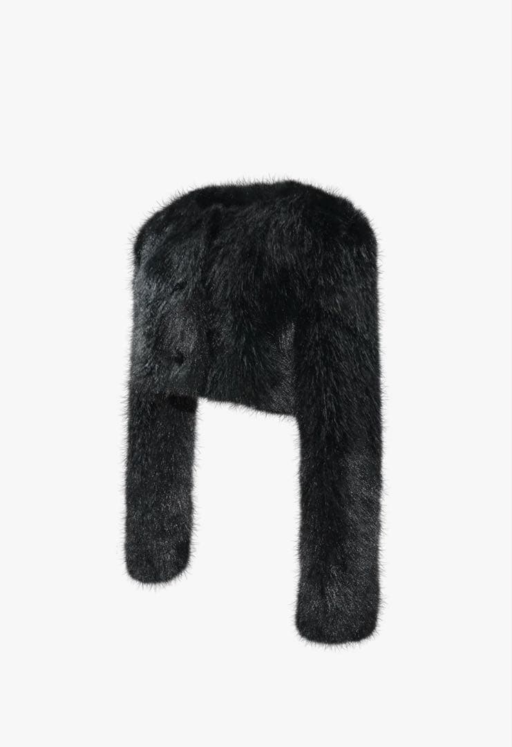 ジャケット・アウター theredthread S fur jacket short black