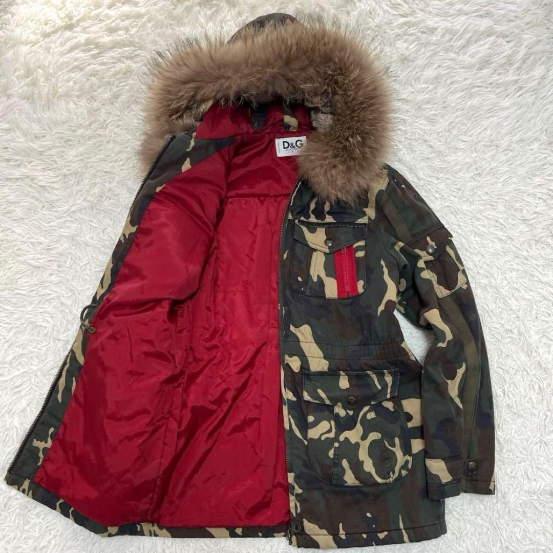 専用✨D&Gドルチェアンドガッバーナ迷彩カモフラ柄モッズコートXS相当イタリア製