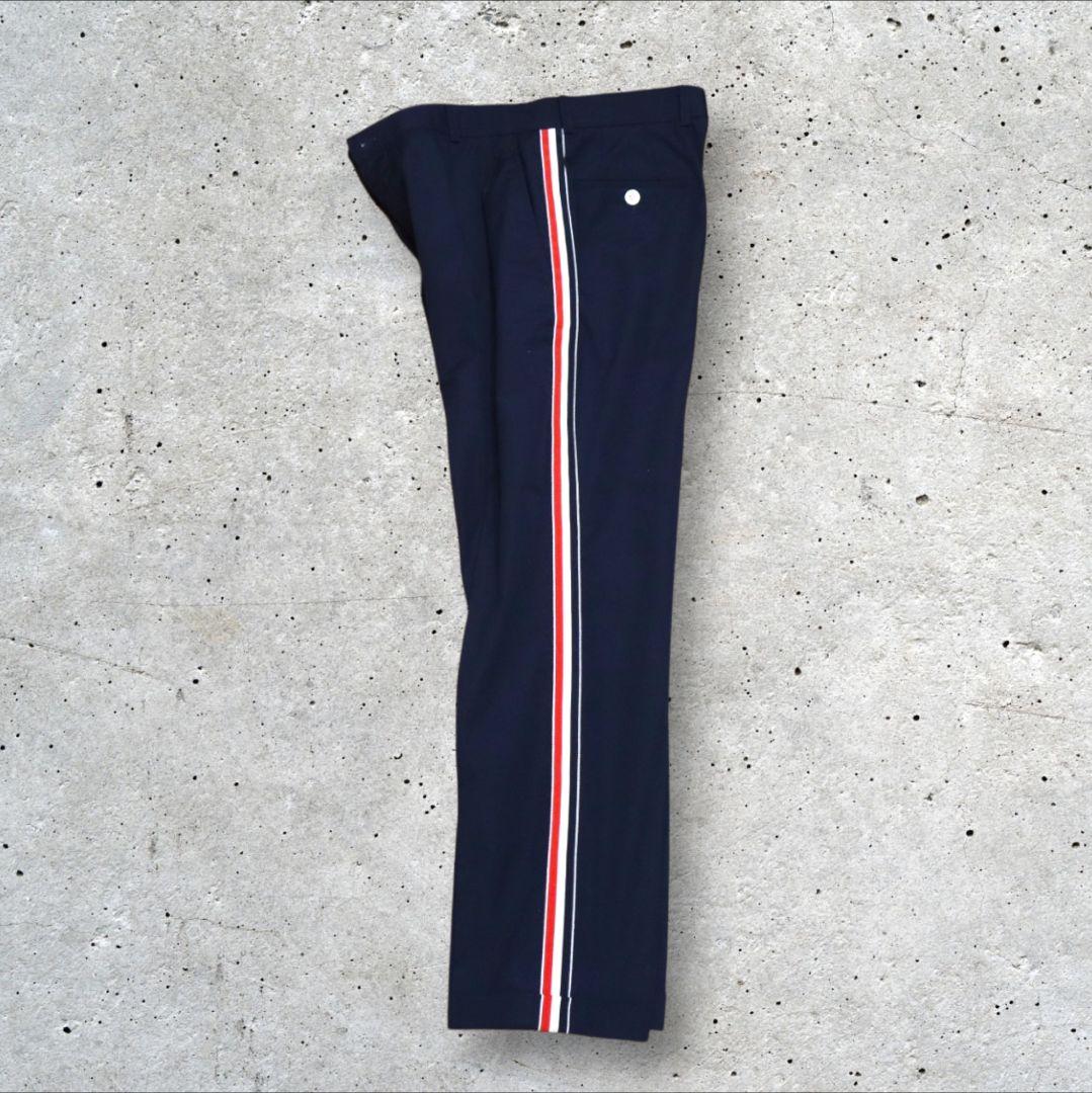 未使用　THOM BROWNE パンツ チノ トリコロール ネイビー　スラックス