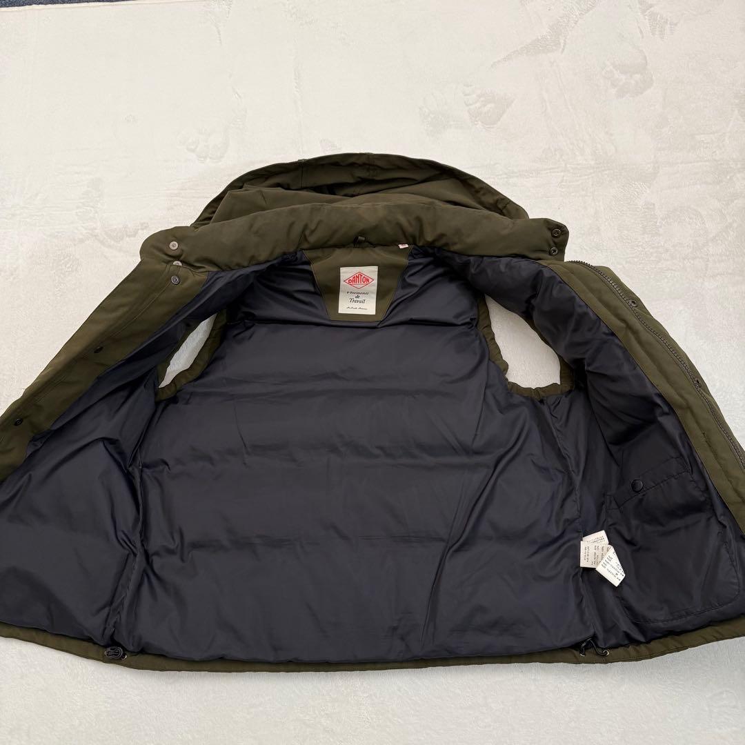 DANTON ダントン ダウンベスト 42 カーキ フード付き