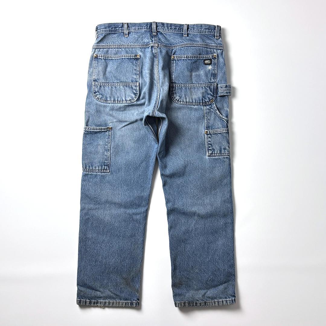 ダブルニー デニム ペインターパンツ W36 L30 KEY キー 鬼フェード