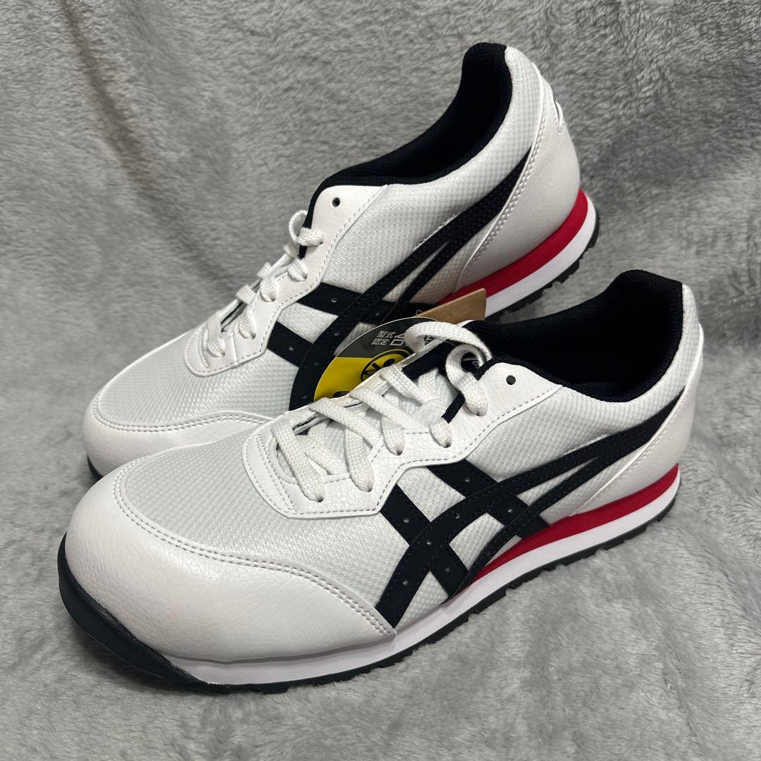 ASICS 安全靴ホワイト/ブラック/レッド