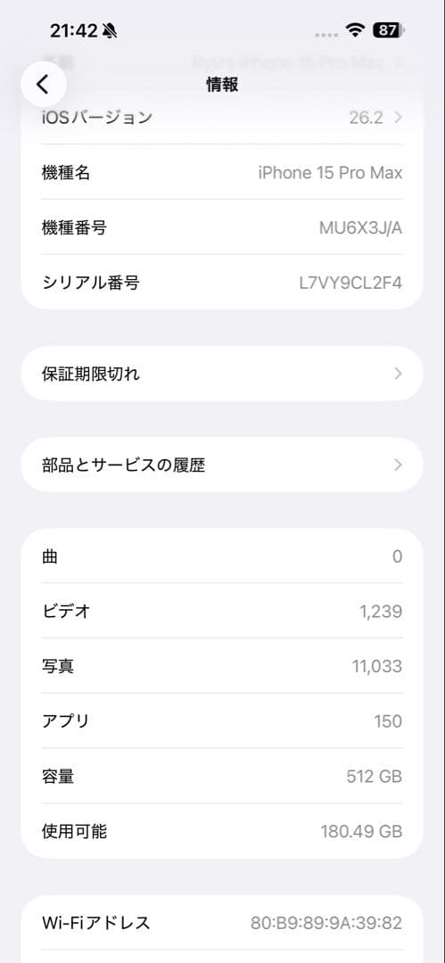 iPhone 15 Pro Max 512GB ブルーチタニウム SIMフリー