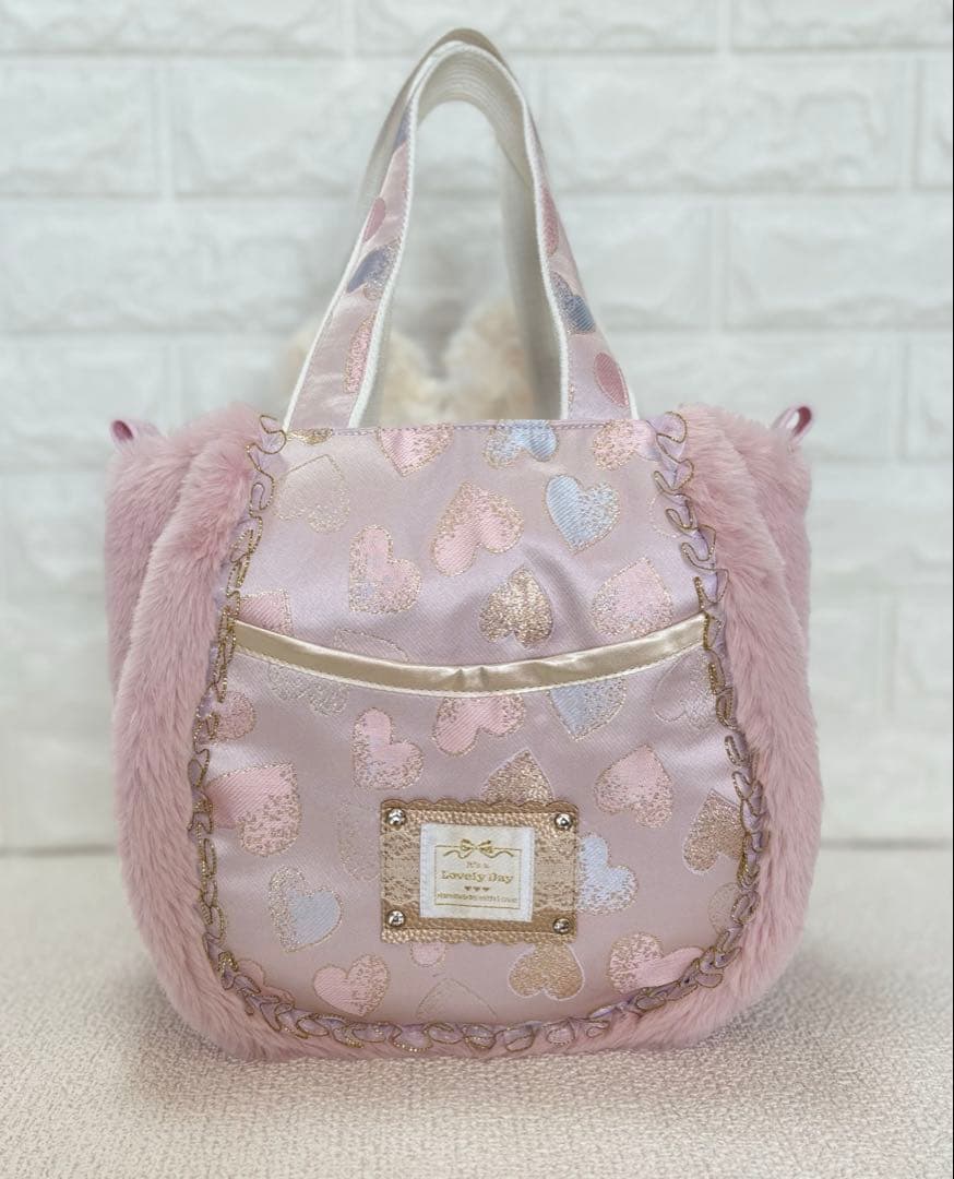 あ*き様 コヤンイサムチョン　ハンドメイド　ファーバッグピンク　アンコちゃん　白