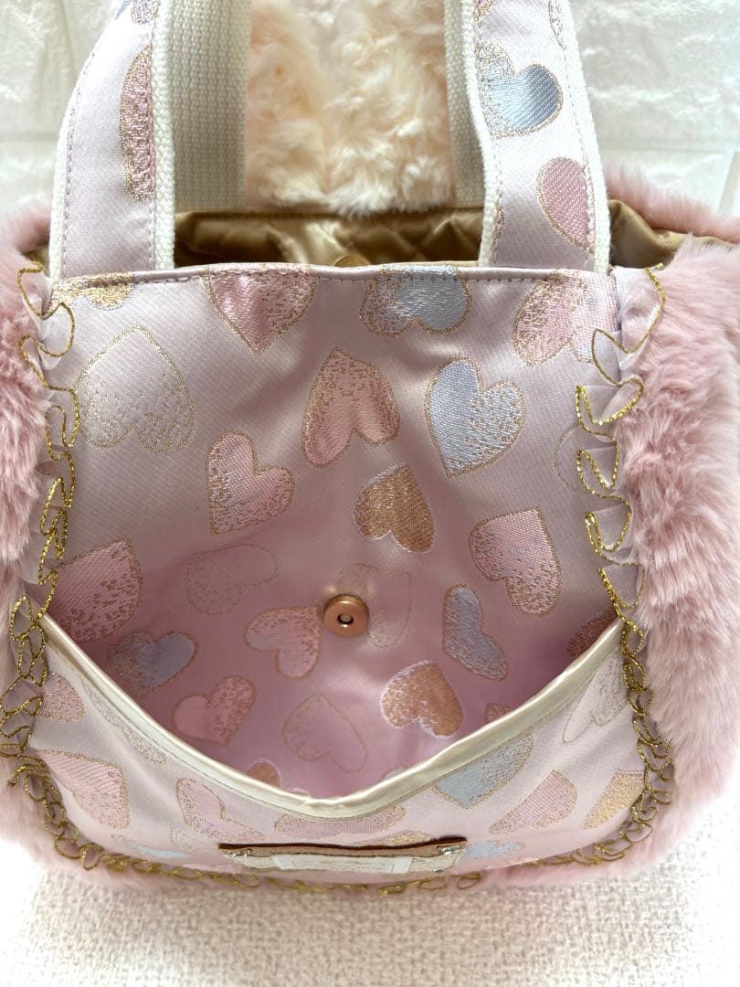 あ*き様 コヤンイサムチョン　ハンドメイド　ファーバッグピンク　アンコちゃん　白