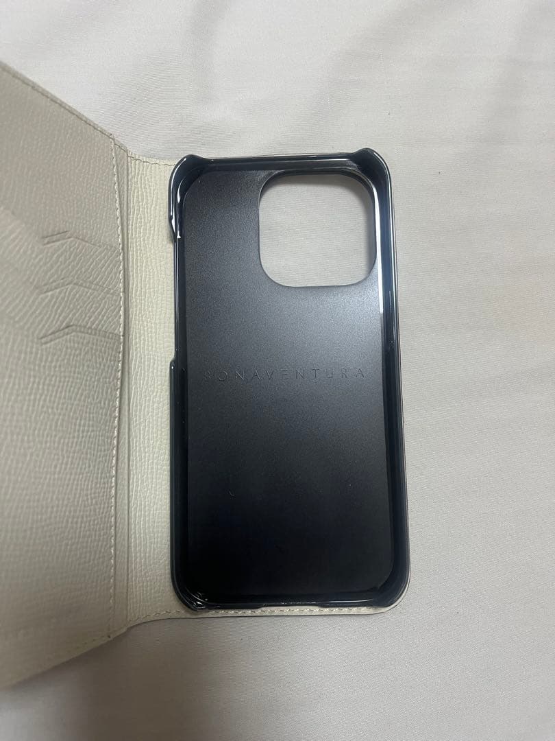 BONAVENTURA iPhone14proスマホケース ブルーリンホワイト