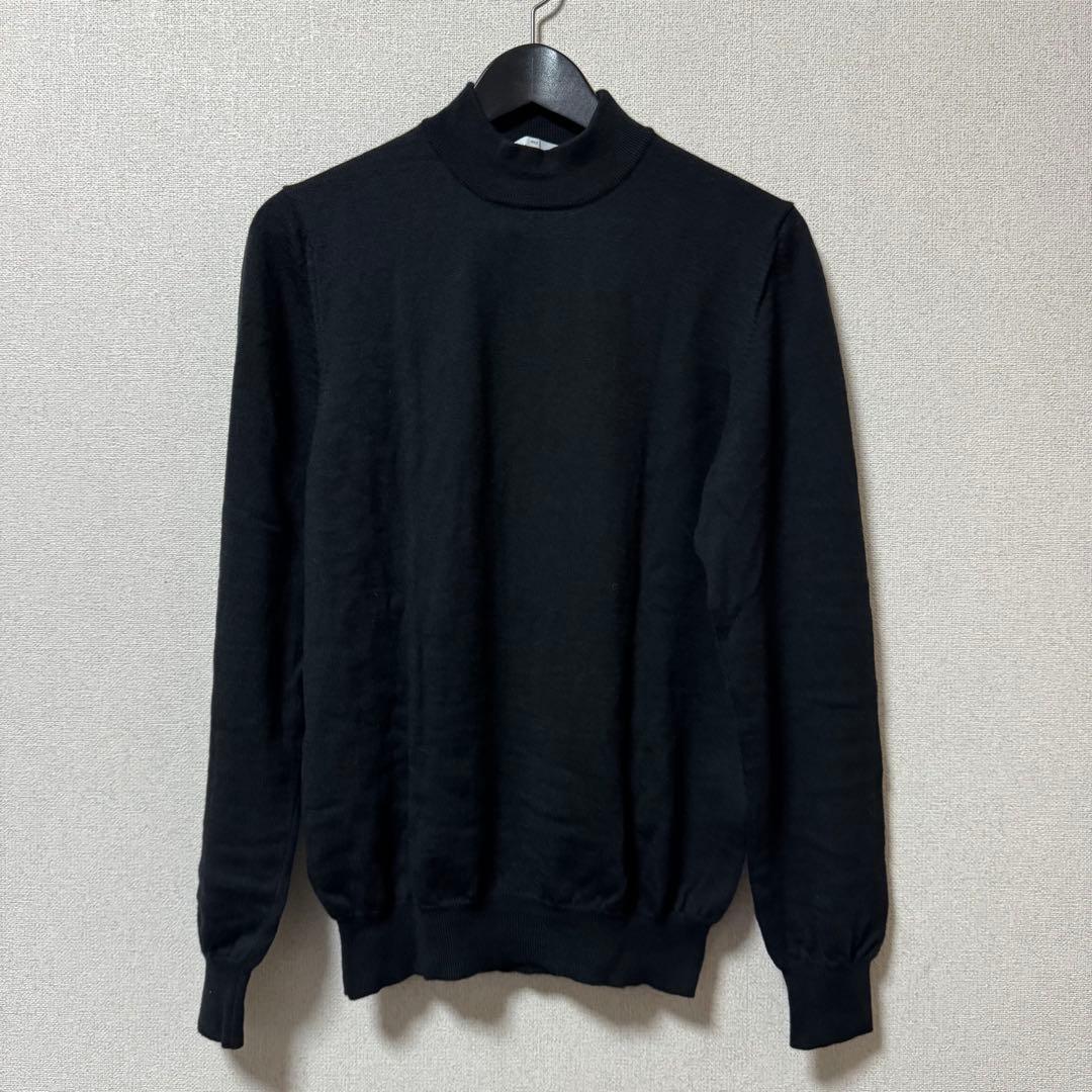 GRAN SASSO/グランサッソ 12ゲージ モックネックニット ブラック