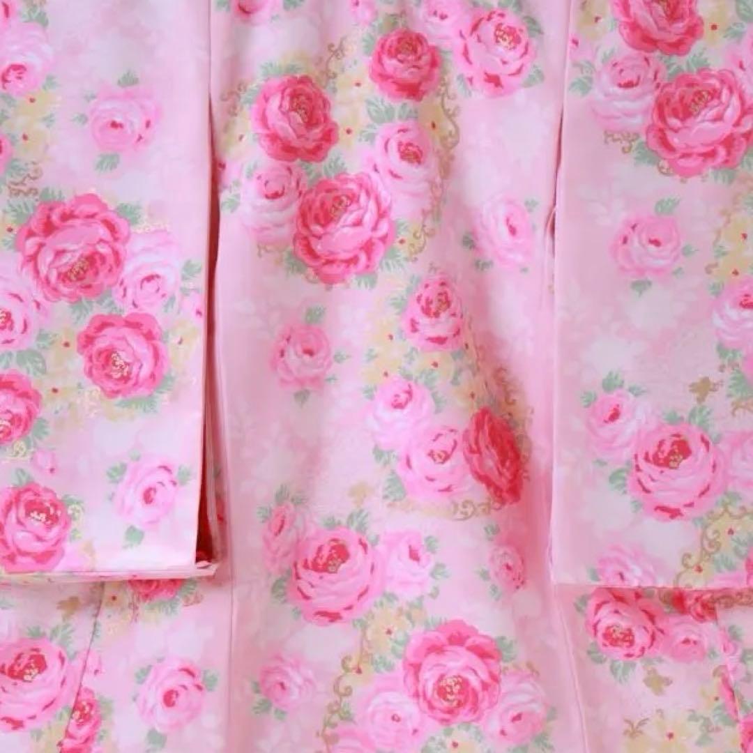 ※煌♠black cherry※ お宮参り　祝着ピンク　バラ　松田聖子