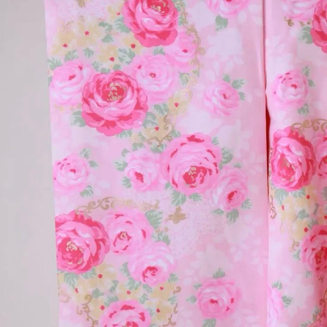 ※煌♠black cherry※ お宮参り　祝着ピンク　バラ　松田聖子