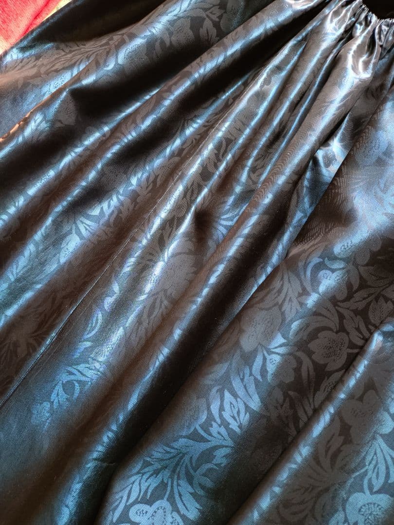 美品 ローラアシュレイ エレガントな上部ベルベット、ダークブルーパーティードレス