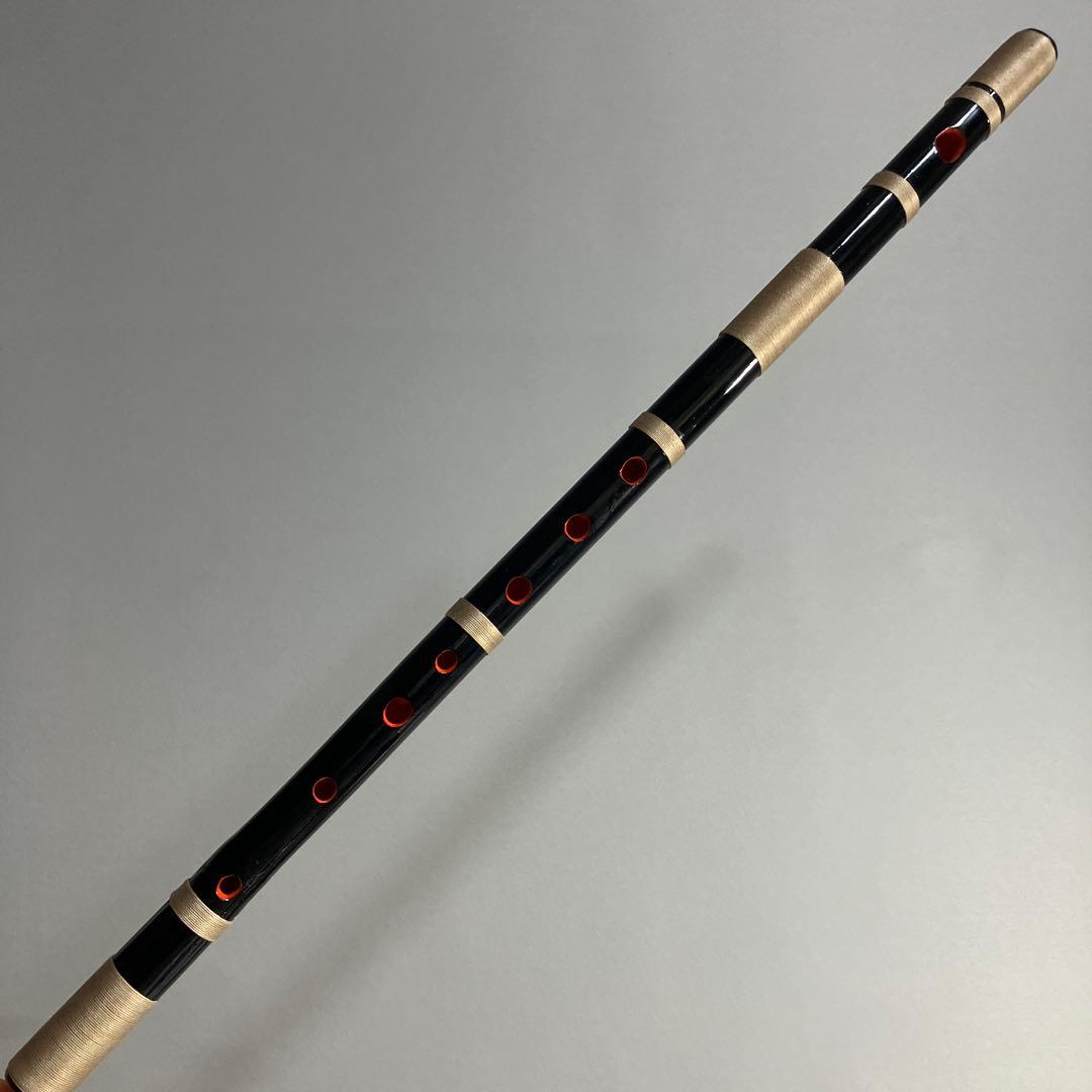 篠笛三本調子 CMR3-60 Ｇ管　唄物　ドレミ調　半重糸巻 黒塗　西洋音階