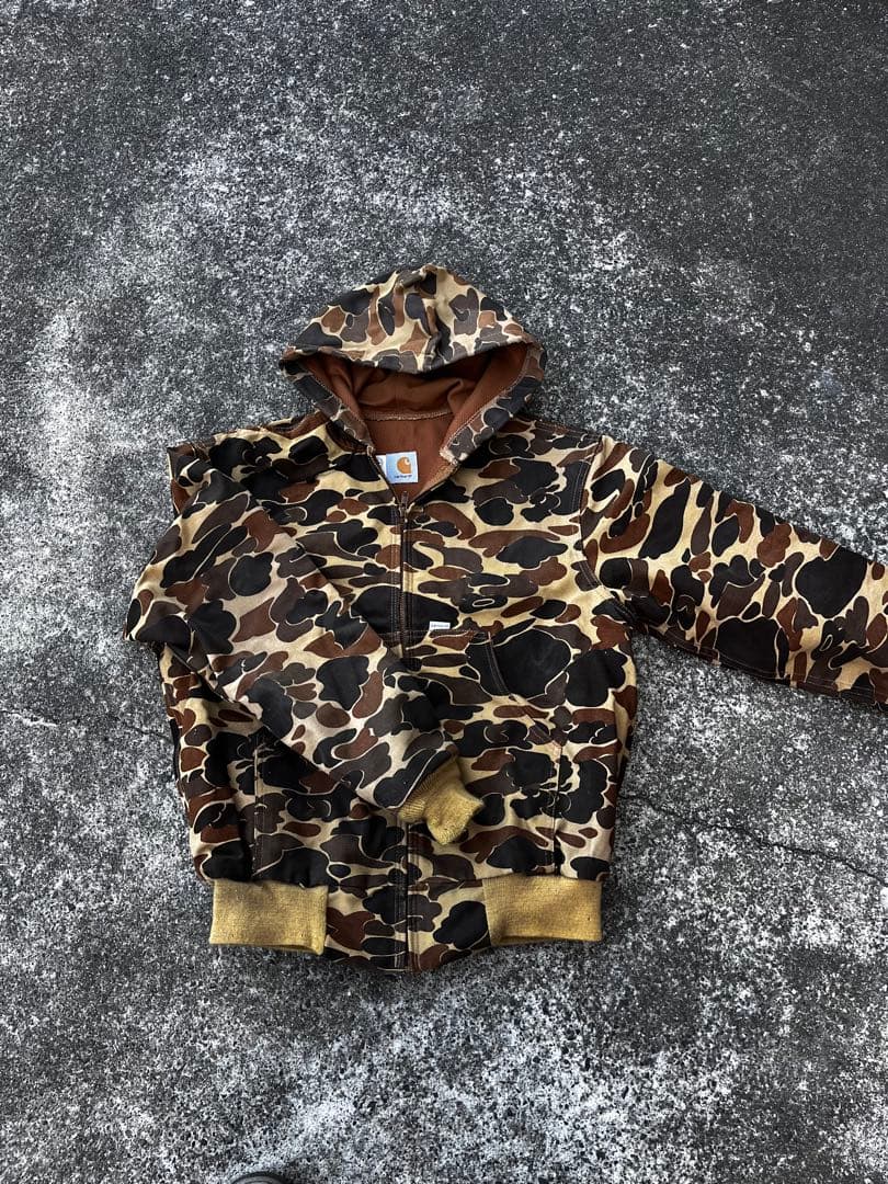 最終値下げ早い者勝ち価格超激レア当時物Carhartt カモフラージュジャケット
