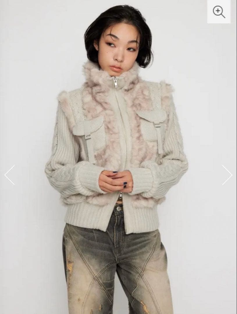 LAGUA GEM ラグアジェム ファーブルゾン ニット