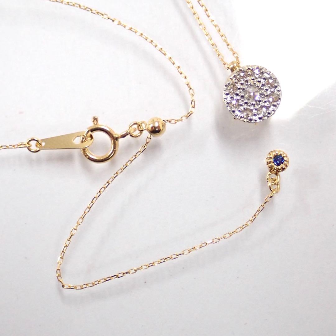 セイレーンアズーロ ローズカットダイヤ ペンダントネックレス