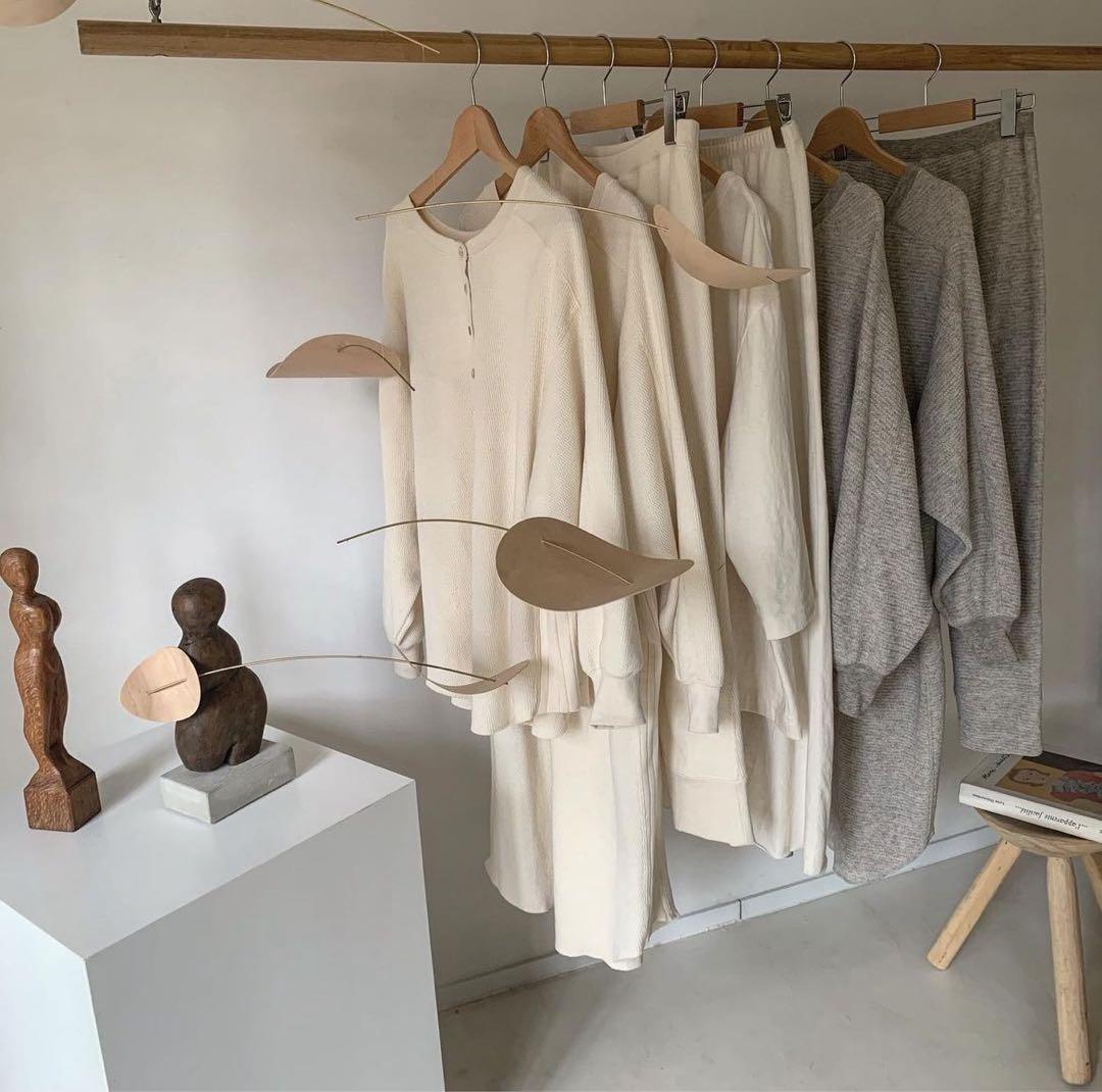 美品cotton yak wool haneycomb waffleワンピース