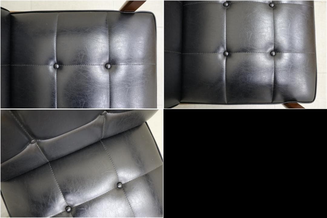 カリモク60 ロクマル Kチェア 1シーター スタンダード ブラック 1P