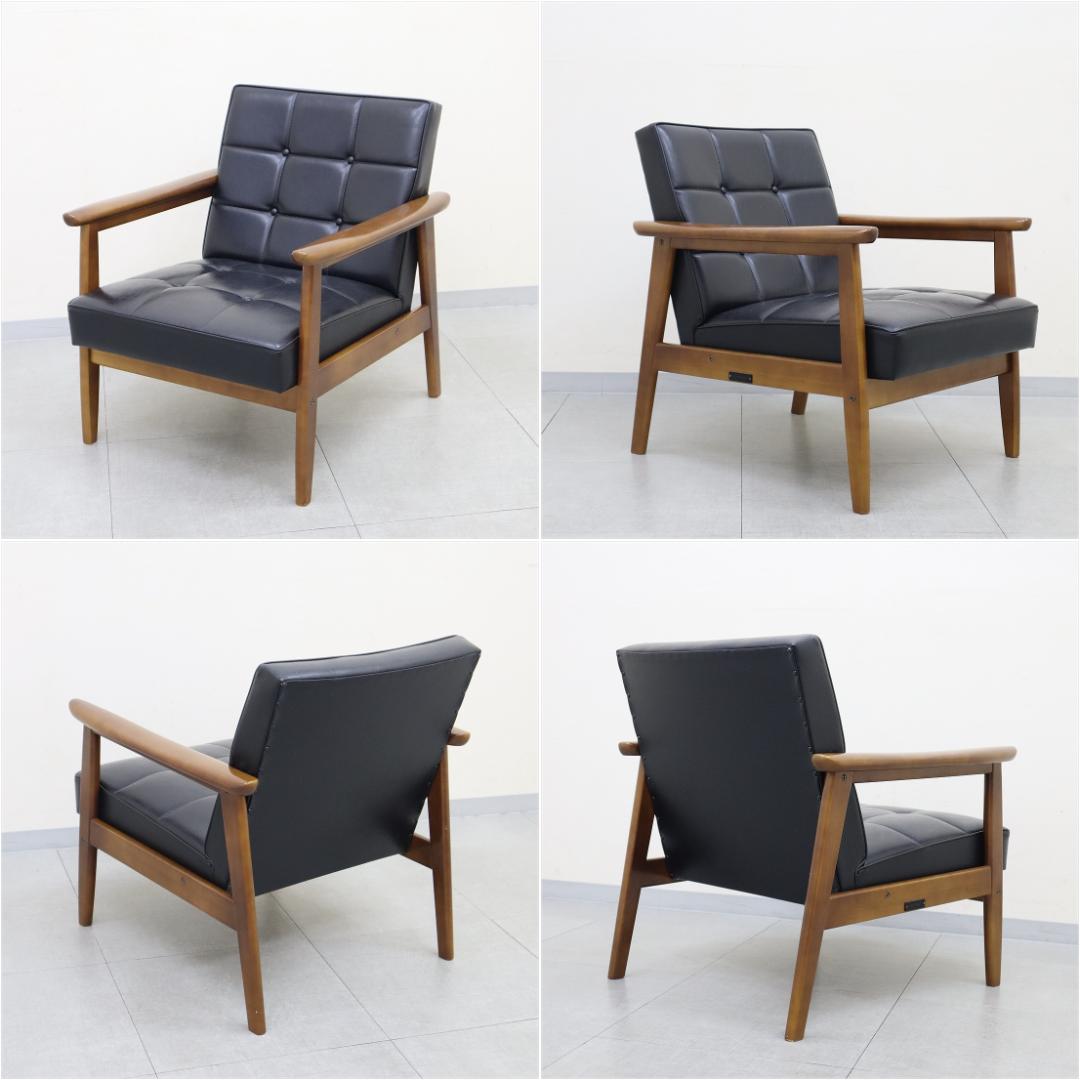 カリモク60 ロクマル Kチェア 1シーター スタンダード ブラック 1P