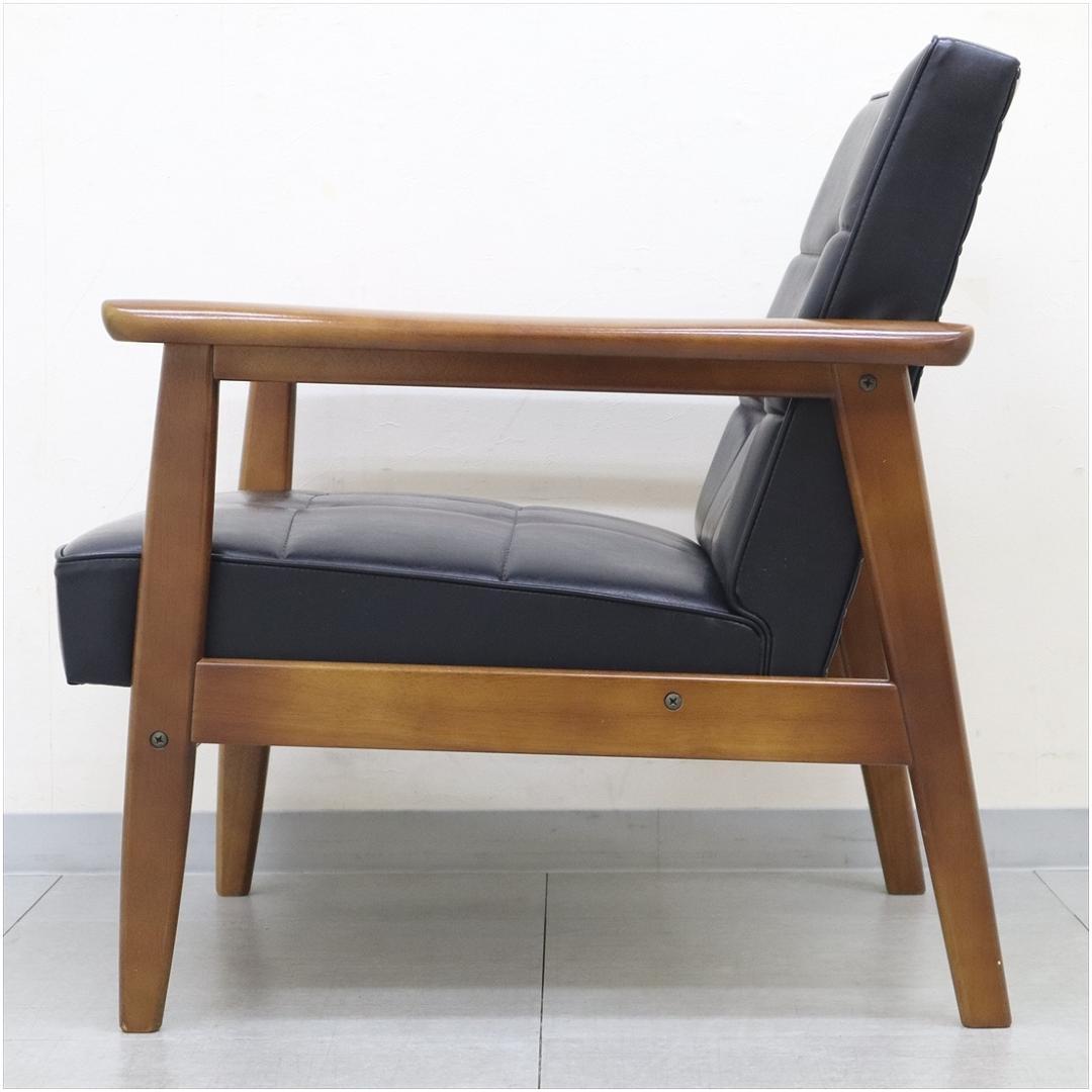 カリモク60 ロクマル Kチェア 1シーター スタンダード ブラック 1P