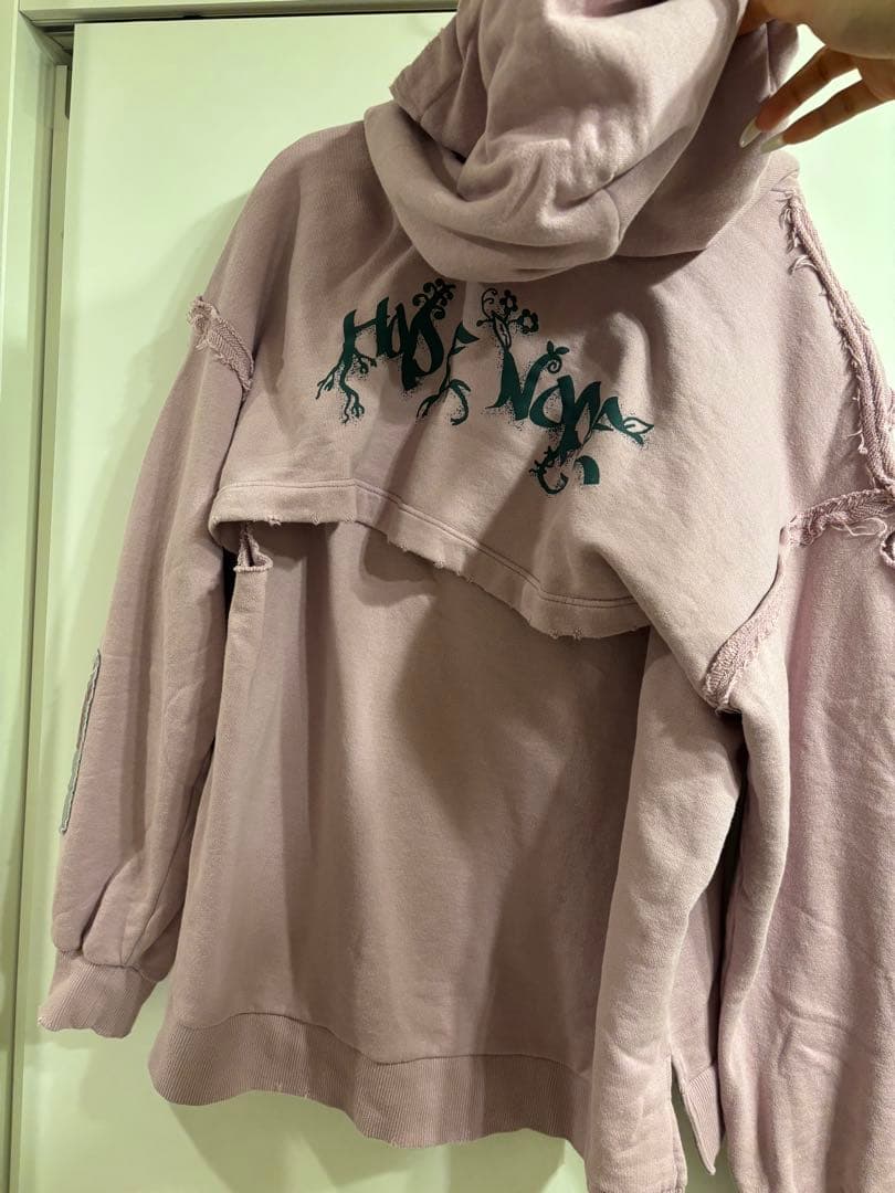 今季rurumu:/collage printed layered hoodie