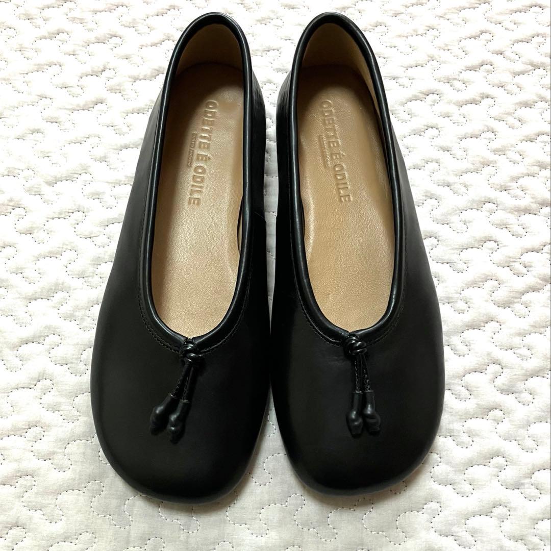 【美品】オデットエオディール　オブリーク　フラットシューズ10　23.5cm