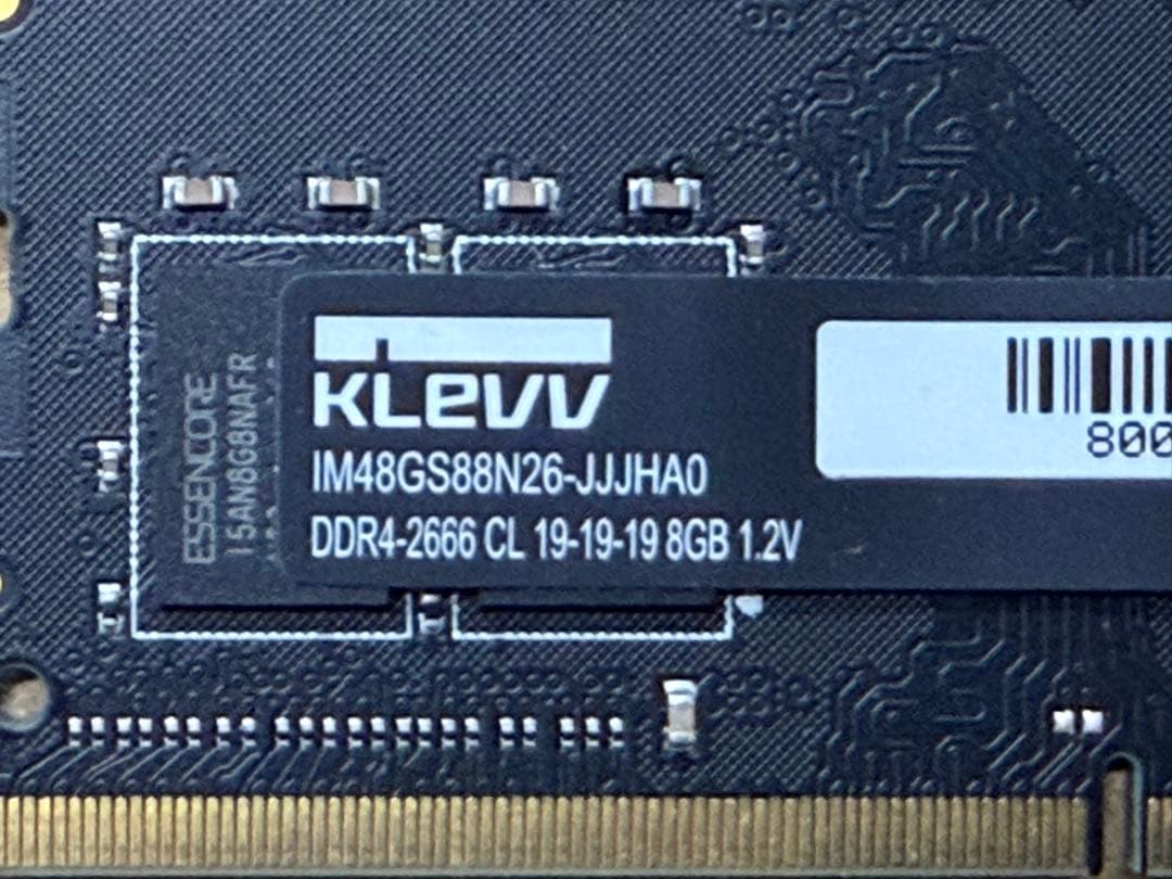 KLEVV DDR4-2666 8GB×2 16GB SO-DIMM メモリー
