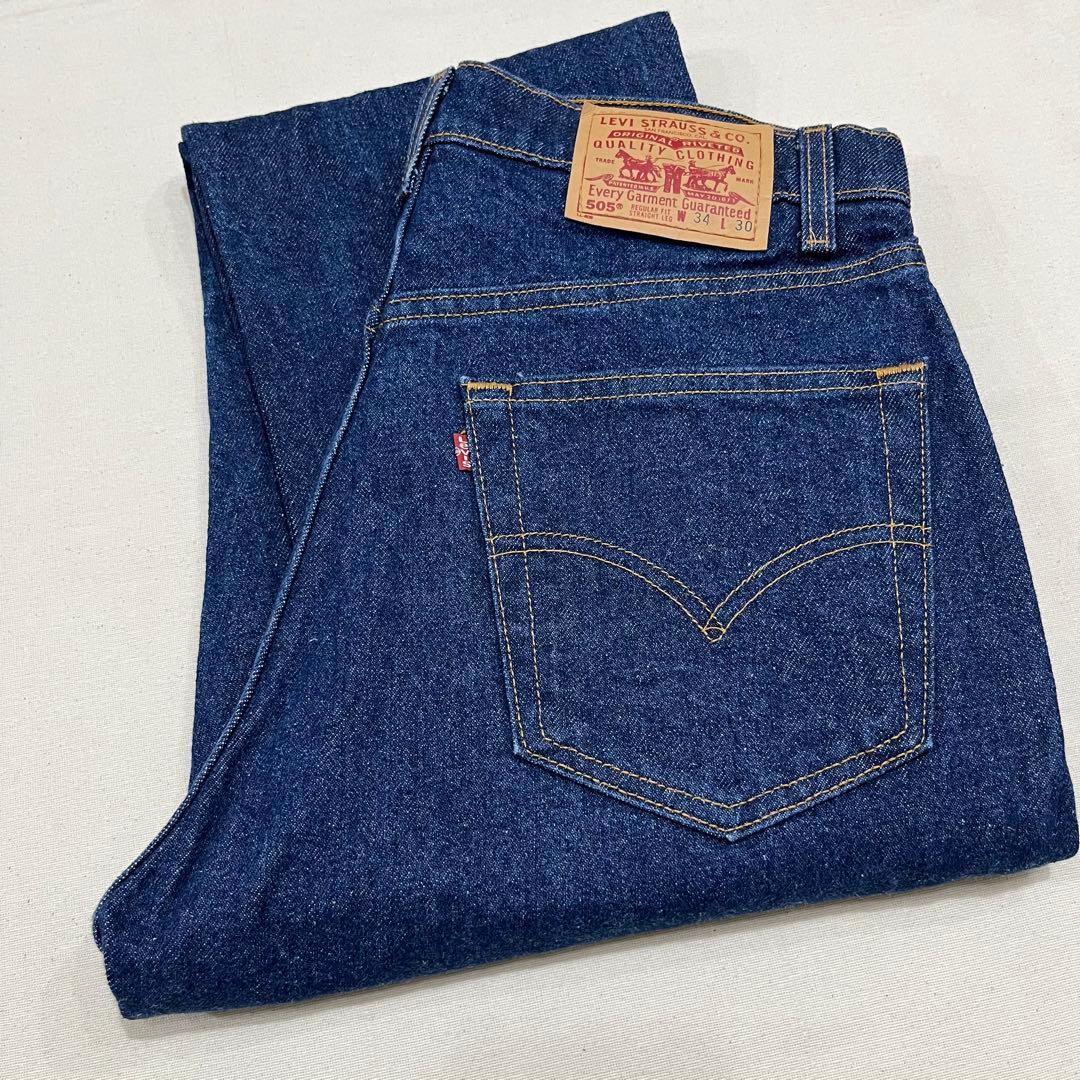濃紺 USA製 90s Levi's 505 W34 L30 良いサイズ