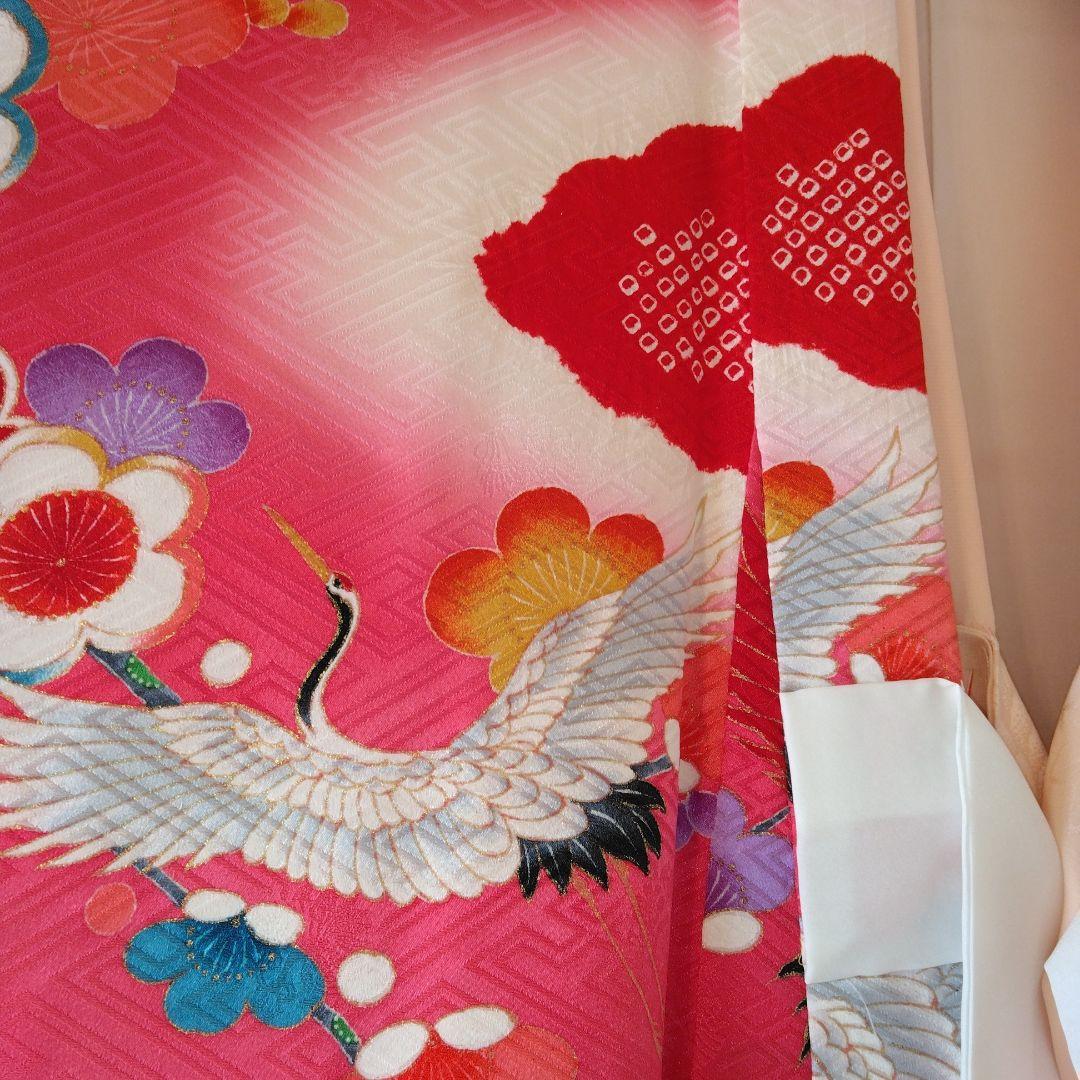 未使用　十三参り用着物　長襦袢　　袷　正絹　保管品