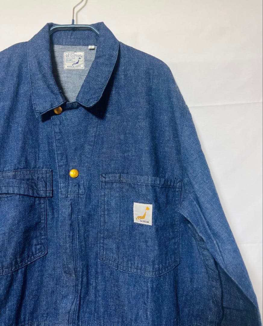 【極美品】オアスロウ（orSlow）デニムオーバーオール　つなぎ　オールインワン