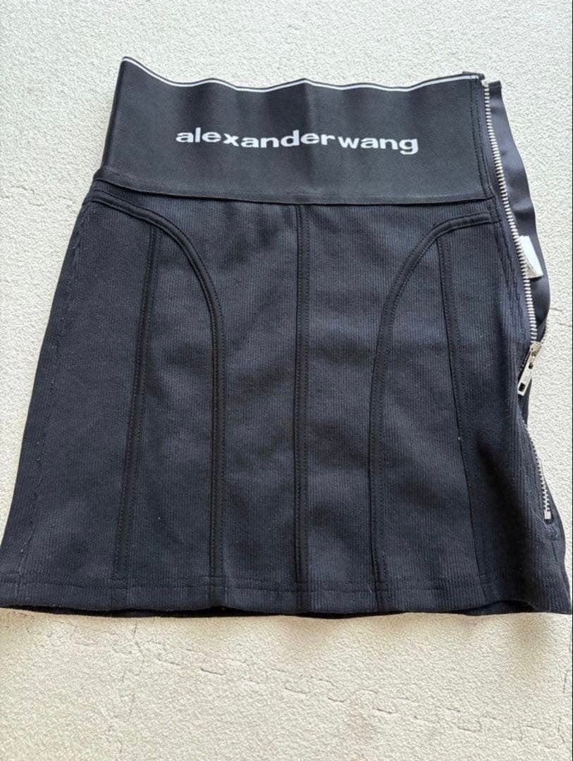 【最安値】 alexanderwang ブラックタイトスカート S ミニスカート