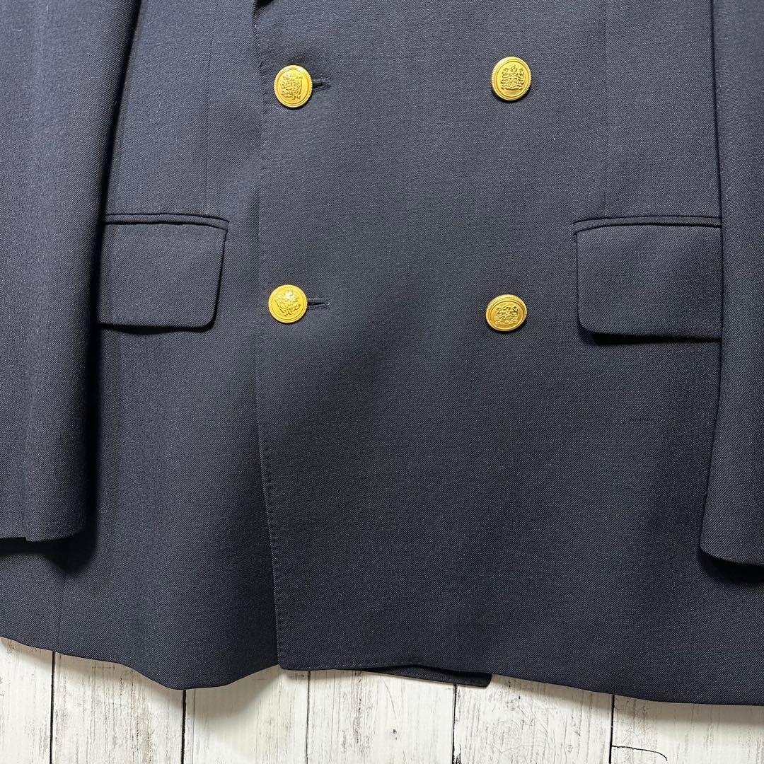 【Aquascutum☆英国製☆紺ブレ】金ボタン☆L相当☆ロゴボタン