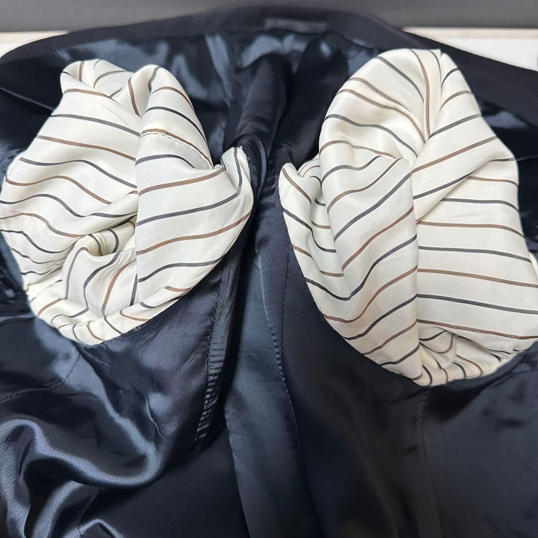 【Aquascutum☆英国製☆紺ブレ】金ボタン☆L相当☆ロゴボタン