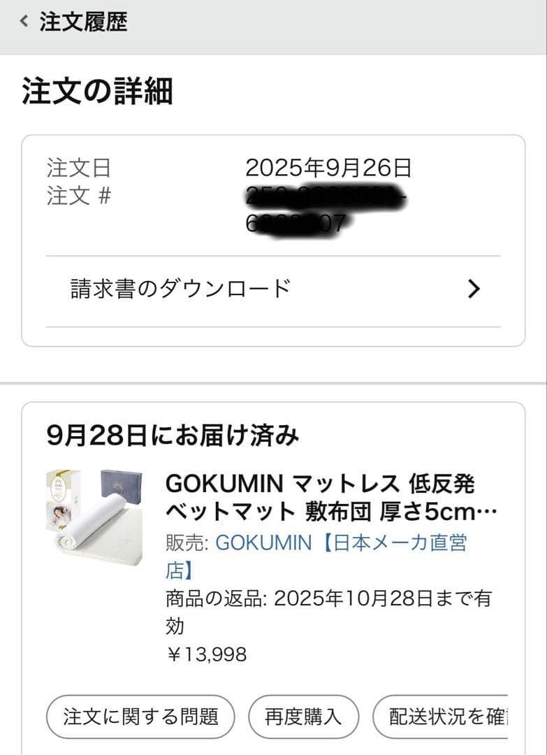 GOKUMIN プレミアム低反発マットレス シングル 厚さ5cm