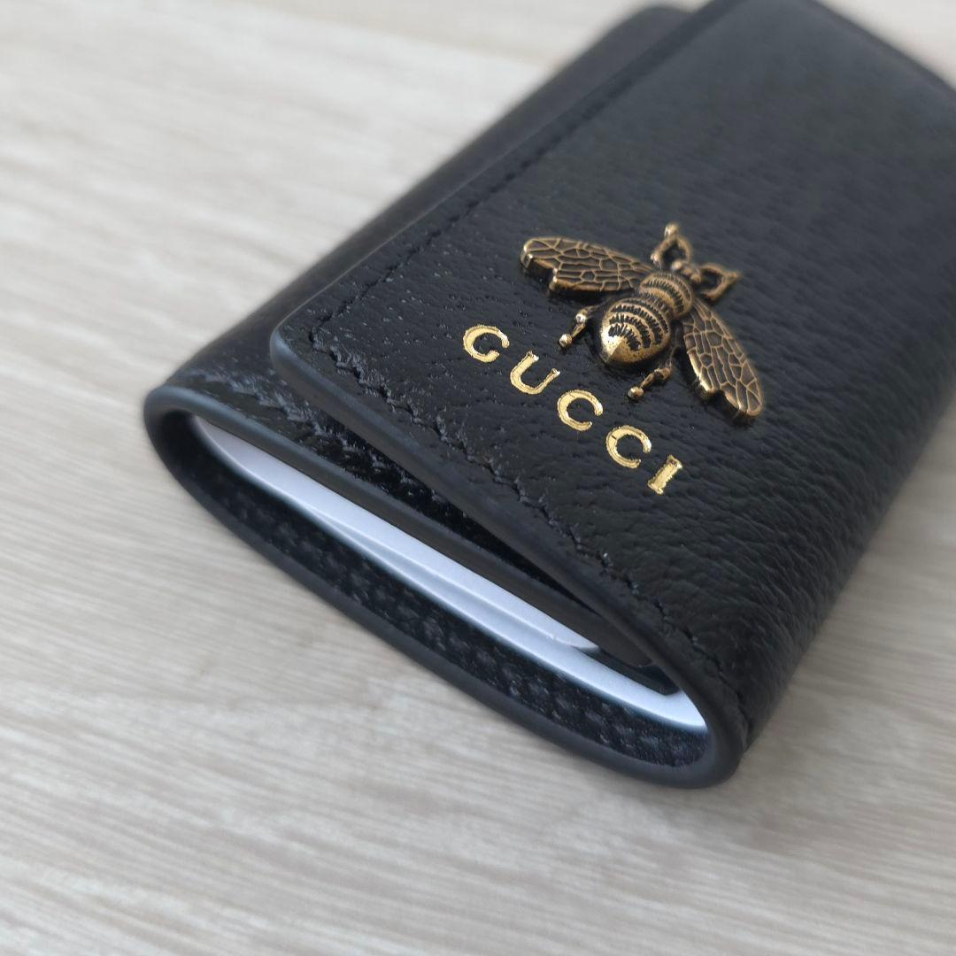 未使用【グッチ】アニマリエ　レザー　6連　キーケース　ハチ