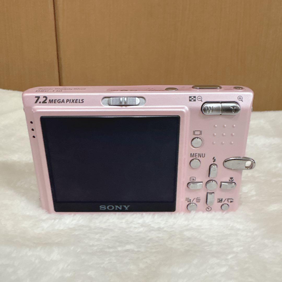 美品 SONY Cyber−Shot DSC-T10 デジタルカメラ ピンク