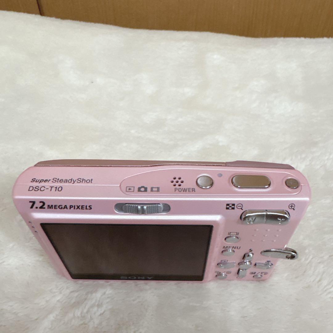 美品 SONY Cyber−Shot DSC-T10 デジタルカメラ ピンク