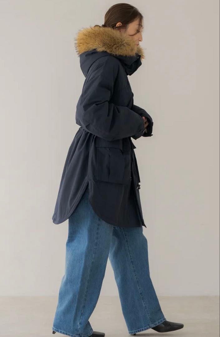 リグリーム　オーバーサイズモッズコート　ネイビー