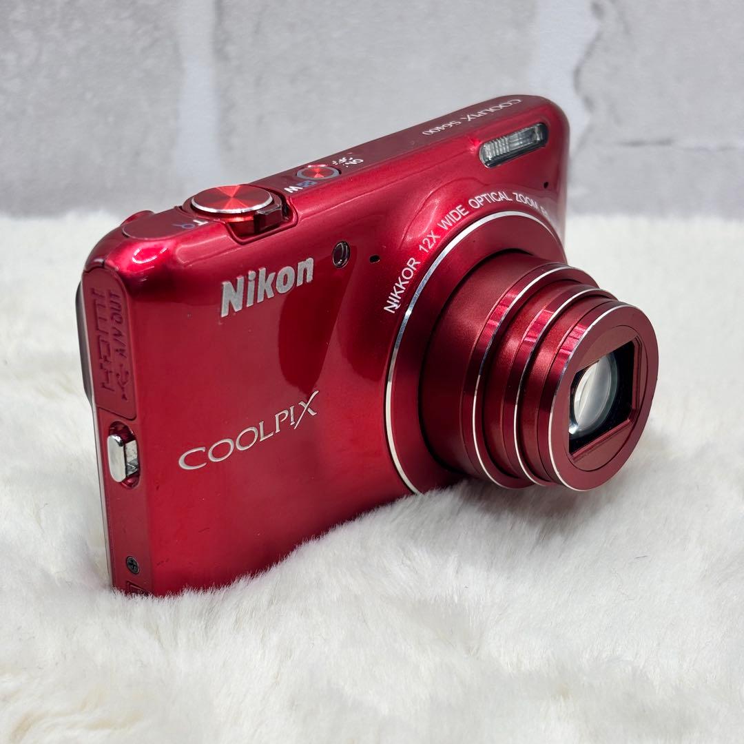 Nikon COOLPIX S6400 レッド 動作良好 12倍ズーム 充電器付