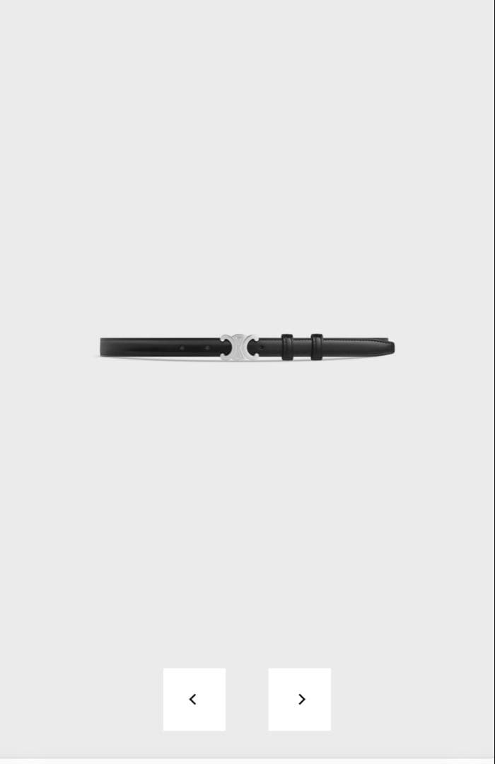 トリオンフ細ベルト黒18MMCELINE